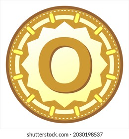 clipart icon abstract combination of round and letter o , simple, beautiful and cool vector graphic resource