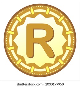 clipart icon abstract combination of round and letter r , simple, beautiful and cool vector graphic resource