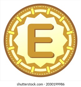 clipart icon abstract combination of round and letter e, simple, beautiful and cool vector graphic resource