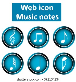Clipart icon of music notes