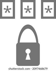 Clipart icon vector Lock password security code