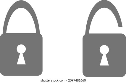 Clipart icons vector lock and unlock