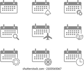 Clipart icons vector related to alarm set