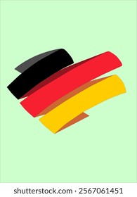 clipart illustration of the German flag 