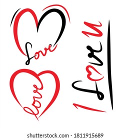 Clipart del texto de la fuente de expresión de amor
