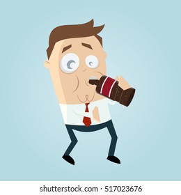 clipart of a man drinking cola