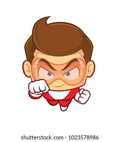 Clipart picture of a flying superhero cartoon character