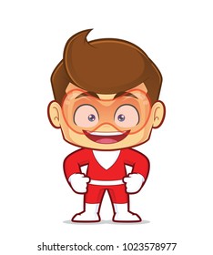 Clipart picture of a smiling superhero cartoon character