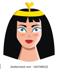 Clipart de la reina Cleopatra vector o ilustración de color