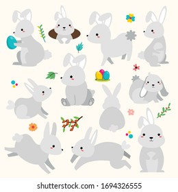 clipart rabbits is a funny in spring 