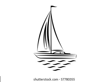 Clip-art of sailboat