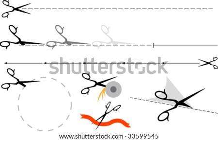 Clip-art: scissors and cutting