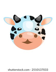 A clipart from a set of dishes for children and adults with milk and cow print accessories. Black specks, Dalmatian.