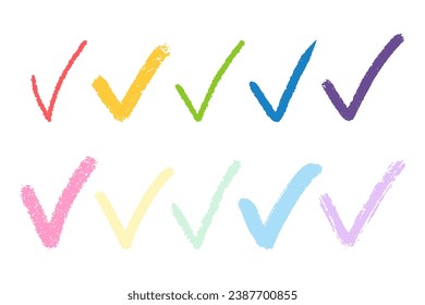 Conjunto de cuadros de cuadros pintados a mano con texturas pastel y aislados en un fondo blanco. Elementos vectoriales minimalistas en colores brillantes.