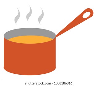 Clipart Steaming Yellowcolored Soup Made By Stock Vector (Royalty Free ...