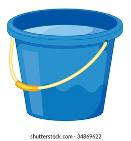 clipart style cartoon of a bucket