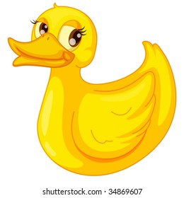 clipart style cartoon of duck