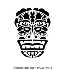 Clipart Tattoo mask of the Japanese demon. Good for prints, tattoos, and t-shirts. Vector 