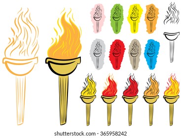 Clipart with torches