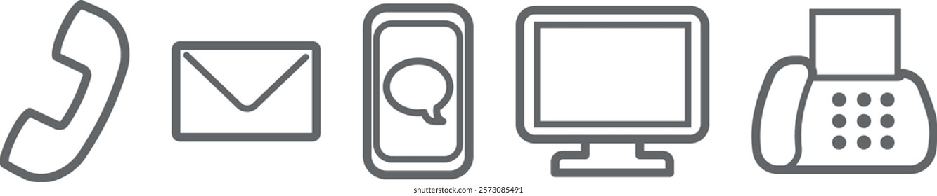 Clipart of various contact methods