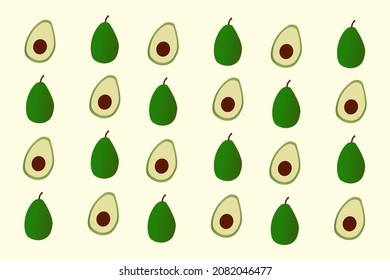 Fondo de corte de trozo de fruta de aguacate