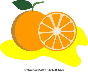 Símbolo del logo colorido del jugo de naranja fresco