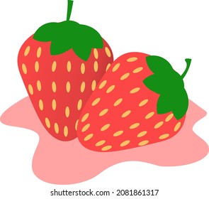 Clipart vector art icon logo strawberry fruit