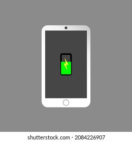 Símbolo del logotipo de la batería de carga de teléfono