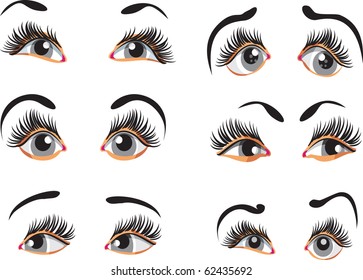 Clip-art of vector emotional eyes