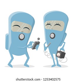clipart of virus outbreak or nuclear fallout operations team