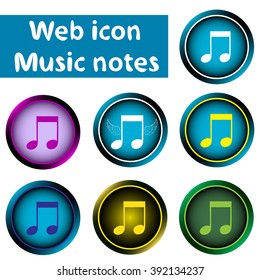 Clipart web icon music notes