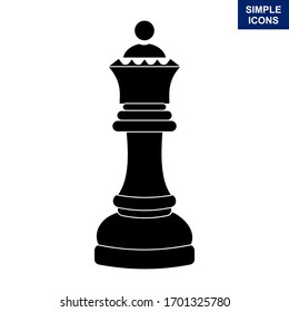 Cliparts Queen chess piece. Vector illustration.