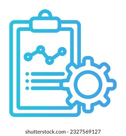 Clipboard analytics icon in gradient style, use for website mobile app presentation