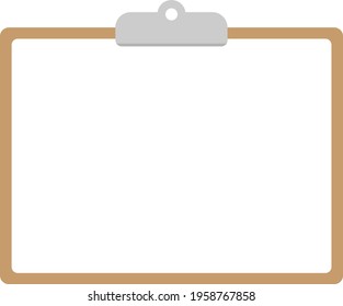 Clipboard and blank note paper