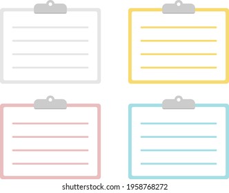 Clipboard and blank note paper