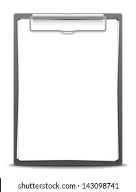 Clipboard with blank paper