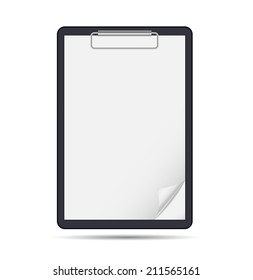 Clipboard with blank paper