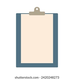 Clipboard With Blank Paper Sheet Icon Vector Illustration