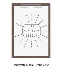 Clipboard with blank paper, vector eps10 illustration