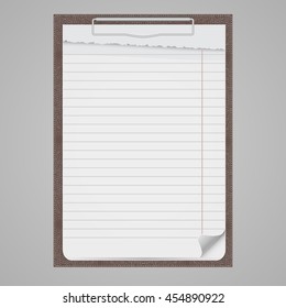 Clipboard with blank paper, vector eps10 illustration.