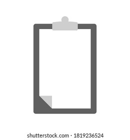 clipboard with blank paper. vector icon for web. vector illustration.