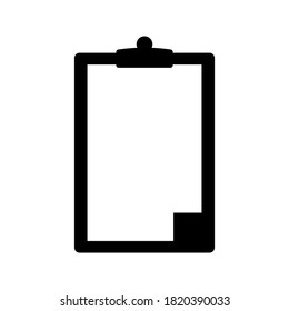 clipboard with blank paper. vector icon for web. vector illustration.