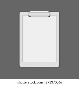 Área de transferência com um modelo em branco de maquete de vetor de papel para apresentação de logotipo