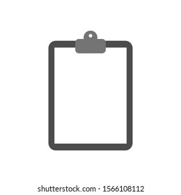 clipboard with blank white paper isolated on white background. vector illustration
