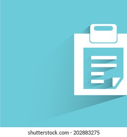 clipboard, blue shadow and flat theme