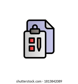 Clipboard, business color gradient vector icon