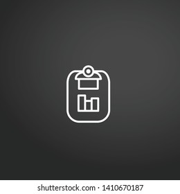 Clipboard With Business Graphs vector icon. Clipboard With Business Graphs concept stroke symbol design. Thin graphic elements vector illustration, outline pattern for your web site design, logo, UI.