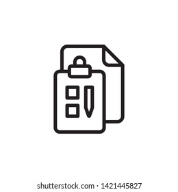 clipboard, business icon. Simple thin line, outline vector of Project Management icons for UI and UX, website or mobile application