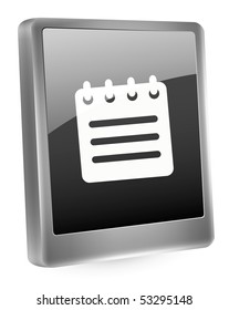  Clipboard button. Vector illustration