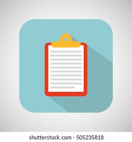 clipboard cartoon blue shadow and blue background vector illustration